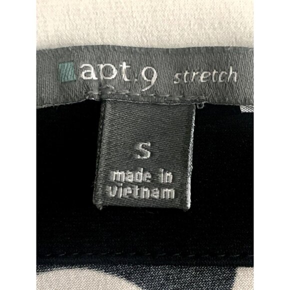 apt.9 Womens Black & Ivory Geometric Print Dress Square Neck Side Pockets Small - Picture 11 of 13